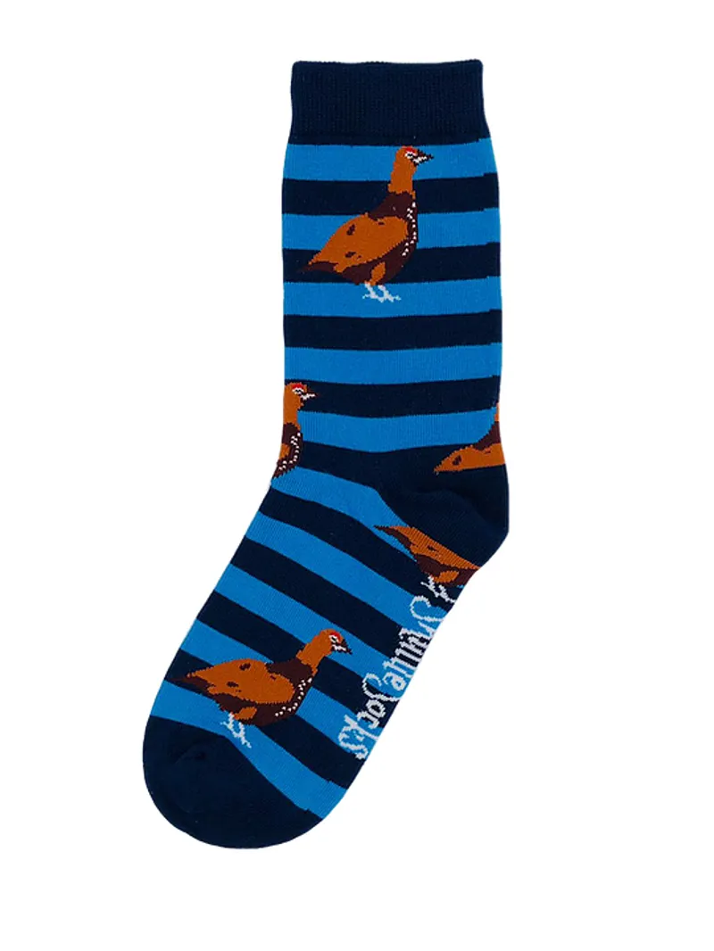 ShuttleSocks Junior Grouse Socks - Blue/Navy - Size 12.5-2.5
